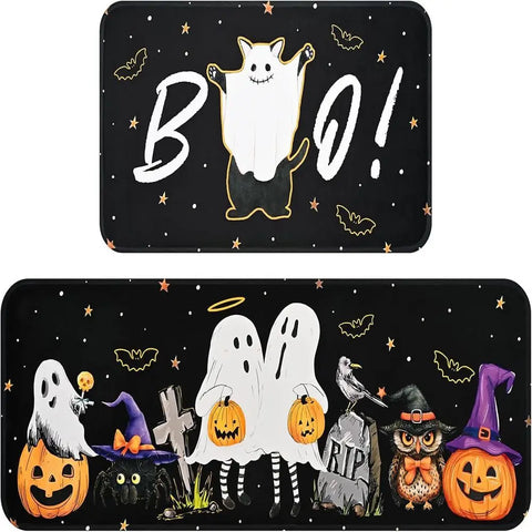 Navak Carpet Exclusive Picks Halloween Ghost Rug Kitchen Stain-Resistant Water-And Oil-Repelling Bathroom Anti-Slip Floor Mat Home Decoration