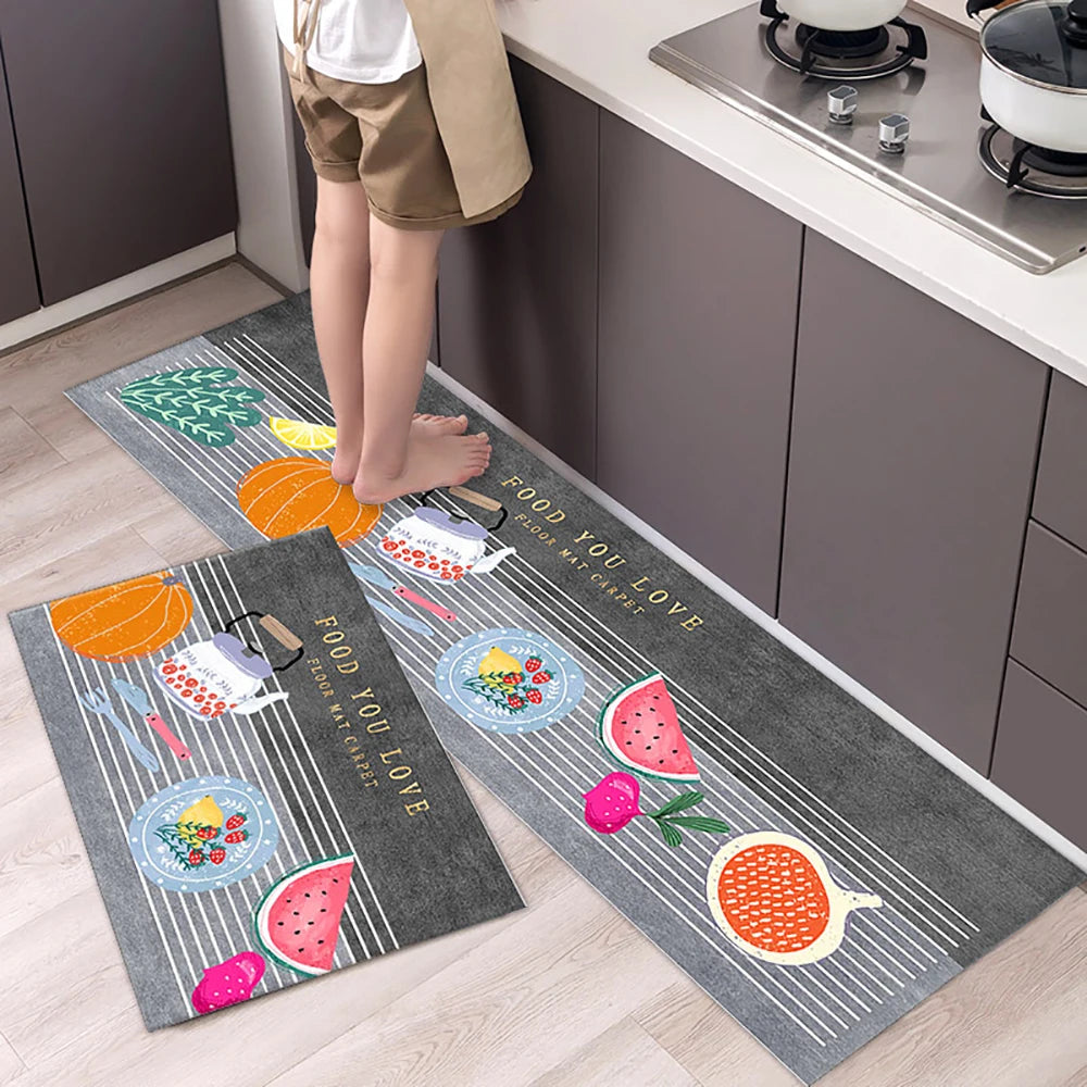 Navak Carpet Non-slip Kitchen Mat Long Rugs Crystal Velvet Carpet for Living Room Absorbent Foot Mats Bedroom Doormat Alfombra Small Rugs