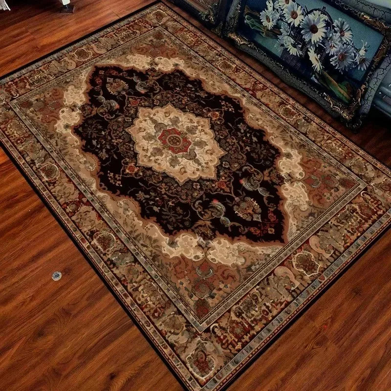 Navak Carpet Trendy Moroccan Pattern Carpet Machine Washable Rug for Boho Living Room Decor Non Slip Floor Mat for Bedroom and Lounge Areas