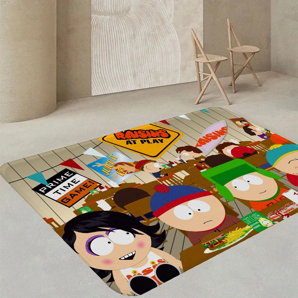 Navak Carpet Amine S-South Cartoon P-Park Door Mat Washable Non-Slip Living Room Sofa Chairs Area Mat Kitchen Doormat Area Rug