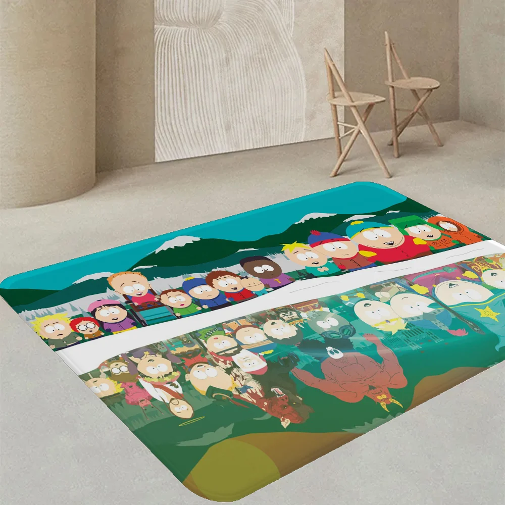 Navak Carpet Amine S-South Cartoon P-Park Door Mat Washable Non-Slip Living Room Sofa Chairs Area Mat Kitchen Doormat Area Rug