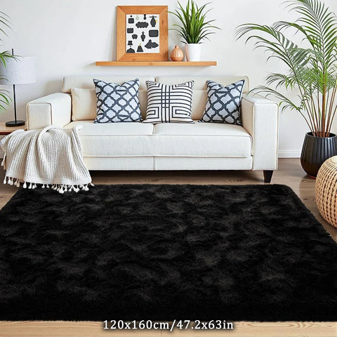 Navak Carpet Exclusive Picks  Luxury Black Large Area Plush Rug for Living Room Bedroom Fluffy Carpet,Shaggy Soft Bedside Rug Small Bathroom Floor Mat