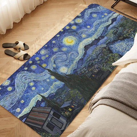Navak Carpet Bedroom Rug D-Van D-Gogh Art Carpet for Kitchen Living Room Bath Hallway Foot Mat Slip-resistant Custom Doormat Entrance Door