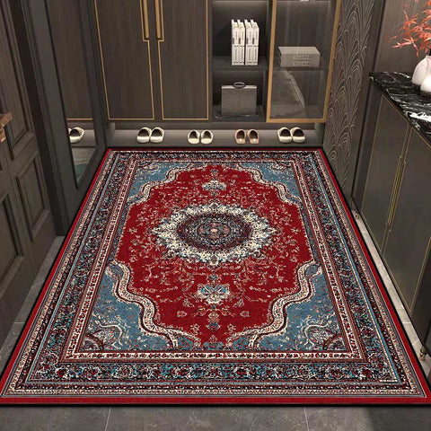 Navak Carpet Persian Style Retro Decoration Home Living Room Rugs Big Size Non-slip Room Decor Cloakroom Carpet Easy Clean Entrance Door Mat