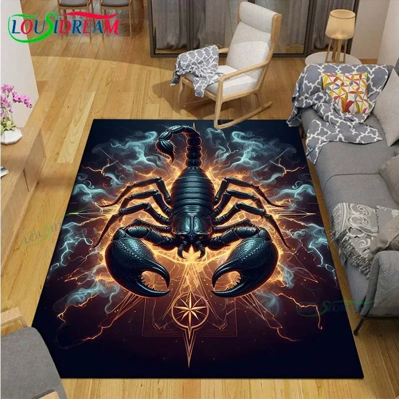 Navak Carpet Beautiful Constellation Scorpion Carpet Living Room Bedroom Bedside Mat Fashion Floor Mat Area Rug Door Mat  Bedroom Decoration