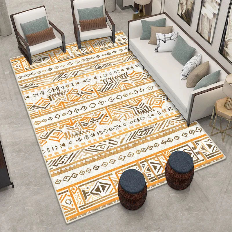 Navak Carpet Morocco Style Big Size Non-slip Decoration Home Carpet Living Room Soft Easy Clean Coffee Tables Mat Bedroom Decor Bedend Carpet