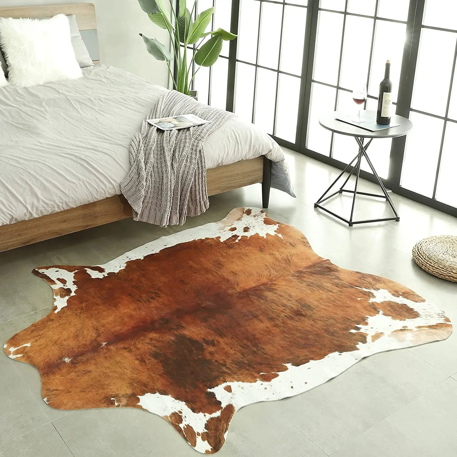 Navak Carpet American style Animal Print Rug faux fur cowhide rug Bedroom carpet room carpet for living room rugs house decoration floor mats