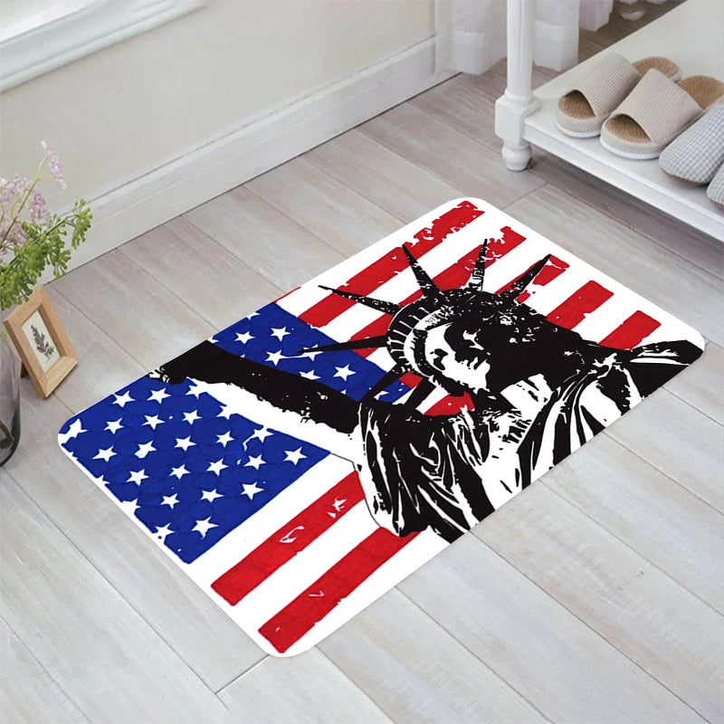 Navak Carpet Flag of American Floor Mat Carpets Room Mats Rugs Home Doormat Entrance Door Kitchen Carpet Balcony Foot Rug Bathroom Bath House