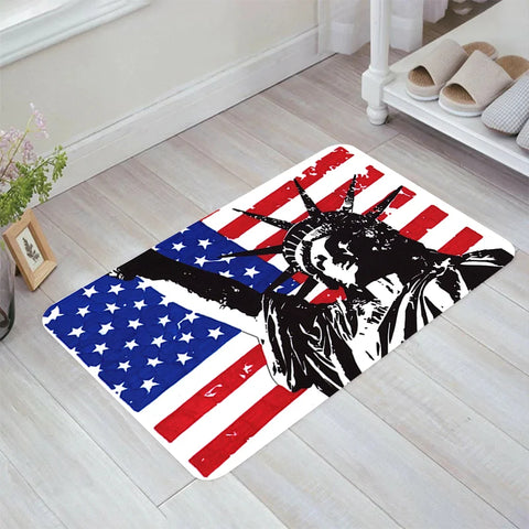 Navak Carpet Flag of American Floor Mat Carpets Room Mats Rugs Home Doormat Entrance Door Kitchen Carpet Balcony Foot Rug Bathroom Bath House