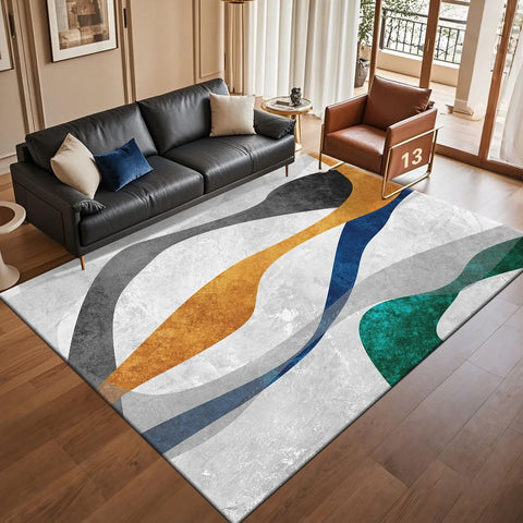 Navak Carpet Modern Light Luxury Abstract Carpet for Living Room Coffee Tables Sofa Rugs Bedroom Soft Floor Mat