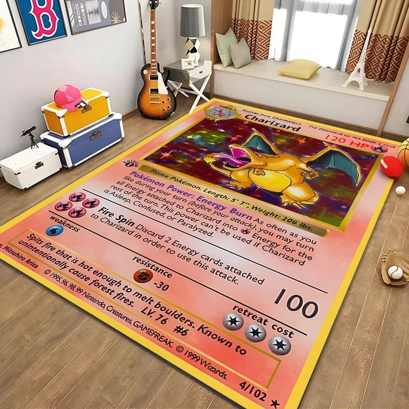 Navak Carpet Daily Picks Disney Japanese Anime Pattern Rug Pokemon Card for Bedroom Living Room Anime Carpets for Girl Room Floor Mat Home Decor