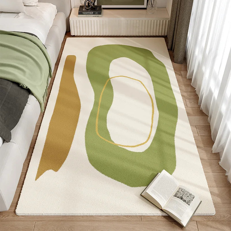 Navak Carpet Exclusive Picks Fresh Green Plush Carpet Bedroom Bed Soft Skin Carpet Bay Window Long Strip Carpet Living Room Sofa Carpet Home Decor