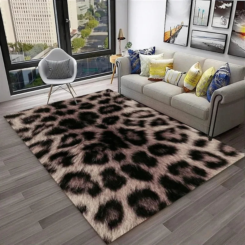 Navak Carpet Leopard Print Carpet Rugs Living Room Floor Mats Bedroom Decor Carpets for Bed Room Carpets for Living Room Decoration Maison