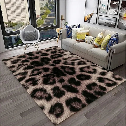 Navak Carpet Leopard Print Carpet Rugs Living Room Floor Mats Bedroom Decor Carpets for Bed Room Carpets for Living Room Decoration Maison