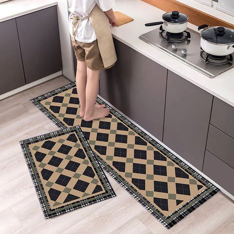 Navak Carpet Kitchen Mat Absorbent Printed Kitchen Rugs Non-slip Area Mat Hallway Long Carpets for Living Room Bedroom Entrance Doormat Bath