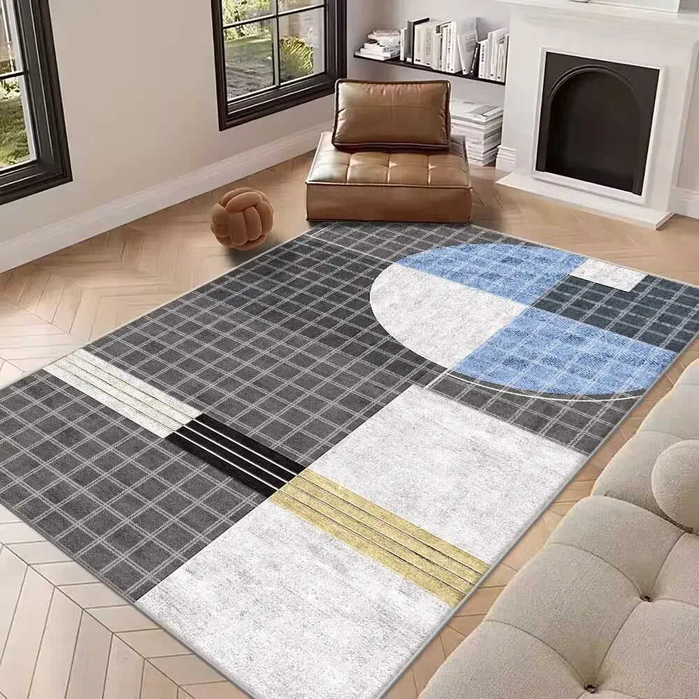 Navak Carpet New Abstract Carpet for Living Room Nordic Decoration Home Sofa   Rugs Geometric Bedroom Bedside Soft Floor Mat Non-slip