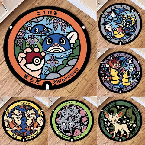 Navak Carpet NEW Daily Picks Kawaii Pokemon Rug for Living Room Decor Lounge Balcony Sofa Mat Bedroom Soft Rug Swivel Chair Mat Kids Gift
