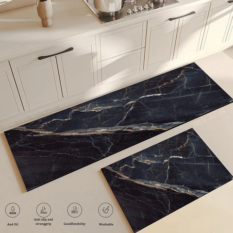 Navak Carpet Marble Kitchen Rug Hallway Entrance Doormat Home Living Room Children Bedroom Floor Decor Carpet Bathroom Door Non-Slip Foot Mat