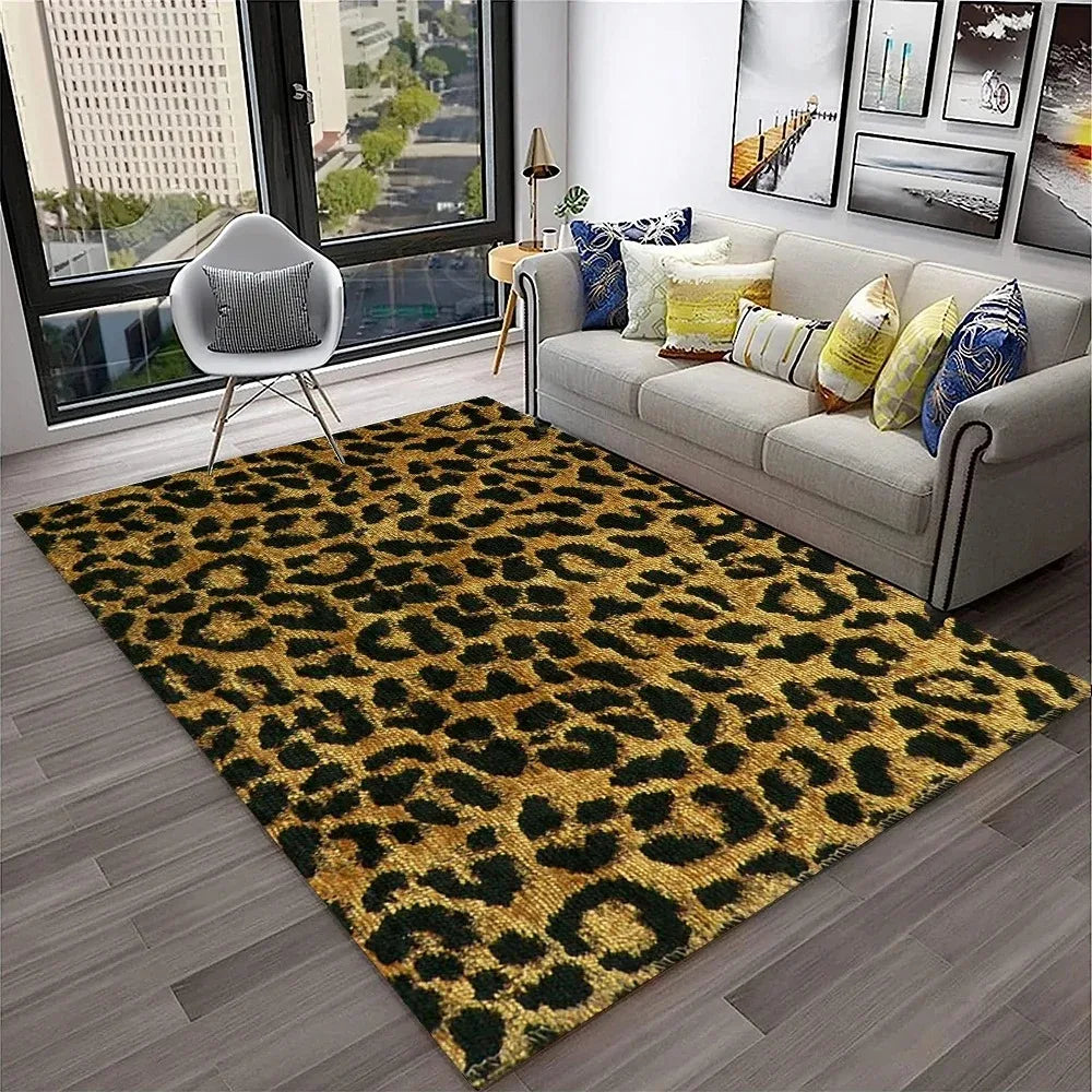 Navak Carpet Leopard Print Carpet Rugs Living Room Floor Mats Bedroom Decor Carpets for Bed Room Carpets for Living Room Decoration Maison