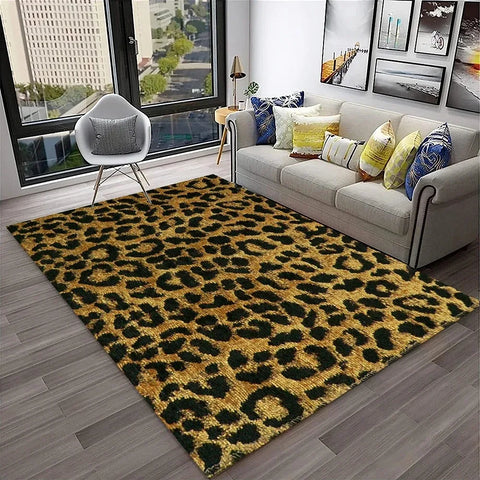 Navak Carpet Leopard Print Carpet Rugs Living Room Floor Mats Bedroom Decor Carpets for Bed Room Carpets for Living Room Decoration Maison