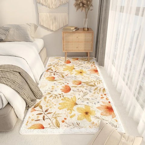 Navak Carpet Pastoral Style Bedside Soft Floor Mat Washable Carpets for Living Room Thicken Plush Bedroom Decor Carpet Fluffy Soft Lounge Rug