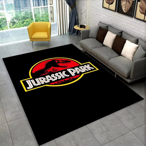 Navak Carpet 3D J-Jurassic Park Dinosaur Carpet Large Area Rug Bedroom Kids’ Playroom Floor Mat Non-Slip Living Room Decor Fun Sofa Accent