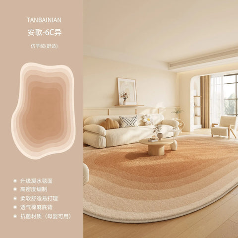 Navak Carpet Irregular Gradient Decorate Living Room Carpet Simple Art Bedroom Soft Floor Mat Home Cloakroom Coffee Table Rug Ковер Tapis 러그