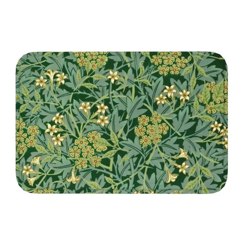 Navak Carpet Custom William Morris Compton Floral Art Nouveau Pattern Doormat Bath Door Floor Mat Textile Pattern Toilet Rug Carpet Footpad