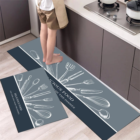 Navak Carpet Non-slip Kitchen Mat Long Rugs Crystal Velvet Carpet for Living Room Absorbent Foot Mats Bedroom Doormat Alfombra Small Rugs