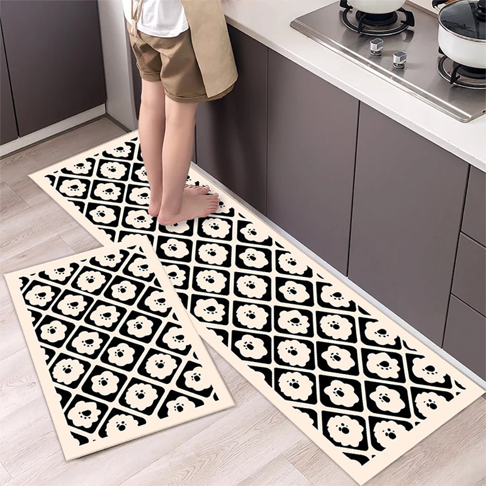 Navak Carpet Absorbent Kitchen Rug Non-slip Floor Mat Absorb Oil Kitchen Long Area Rug Bedroom Carpet Entrance Doormat Home Decor Room Tapis