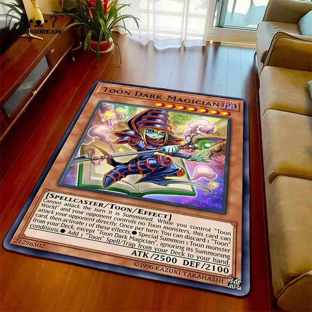 Navak Carpet Yu-Gi-Oh Blue Eyes White Dragon Anime Carpet Cartoon Floor Mat for Living Room and Bedroom Decorative Area Rug Perfect Gift