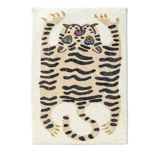 Navak Carpet Carpet for Living Room Tiger Leopard Print Plush Bedroom Bedside Mats Home Decoration Cartoon Fluffy Rugs Ковер Tapis Tapete 러그