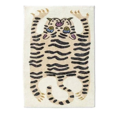 Navak Carpet Carpet for Living Room Tiger Leopard Print Plush Bedroom Bedside Mats Home Decoration Cartoon Fluffy Rugs Ковер Tapis Tapete 러그