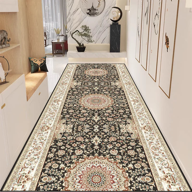 Navak Carpet Exclusive Picks New Chinese Retro Long Carpet Non-Slip Wear Entrance Corridor Modern Zen Space Floor Mat Home Decoration