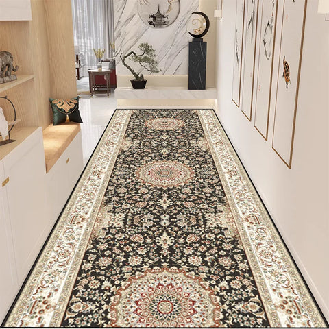 Navak Carpet Exclusive Picks New Chinese Retro Long Carpet Non-Slip Wear Entrance Corridor Modern Zen Space Floor Mat Home Decoration