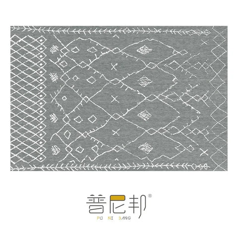 Navak Carpet American Moroccan Bedroom Decor Bedside Carpet Washable Carpets for Living Room Nordic Ethnic Lounge Rug Soft Non-slip Floor Mat
