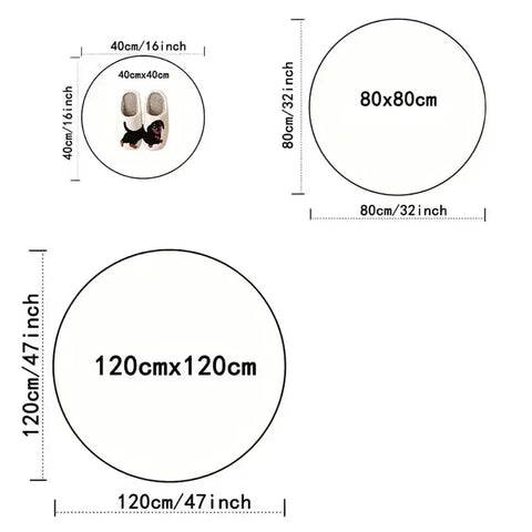 Navak Carpet Daily Picks Pokémon Gengar Printed Round Rug for Bedroom Game Cartoon Living Room Carpet Sofa Coffee Table Doormat Picnic Floor Mat