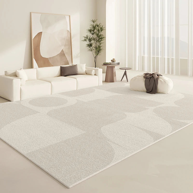 Navak Carpet Cream Style Carpets for Living Room Fluffy Soft Plush Rug Minimalist Lounge Floor Mat Home Bedroom Decor Bedside Carpet