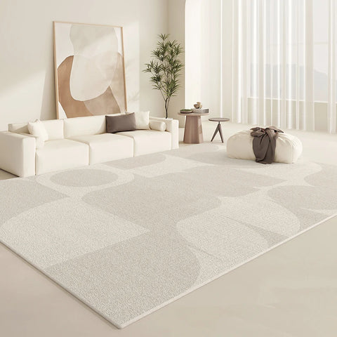 Navak Carpet Cream Style Carpets for Living Room Fluffy Soft Plush Rug Minimalist Lounge Floor Mat Home Bedroom Decor Bedside Carpet