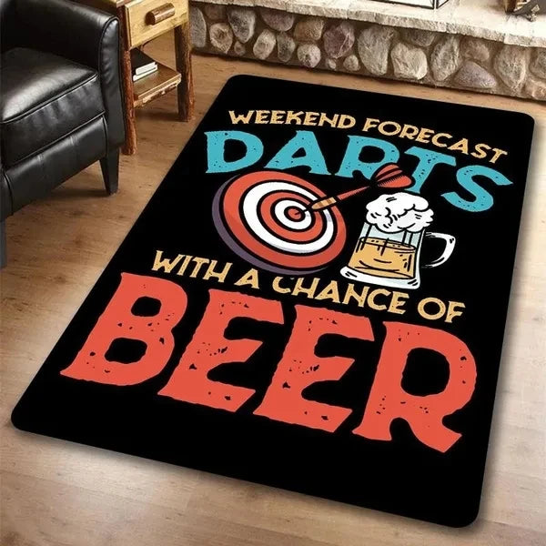 Navak Carpet Playroom Dart Carpet for Living Room Bedroom Decorations Sofa Table Large Area Rugs Game Room Floor Mat Target Bullseye Alfombra