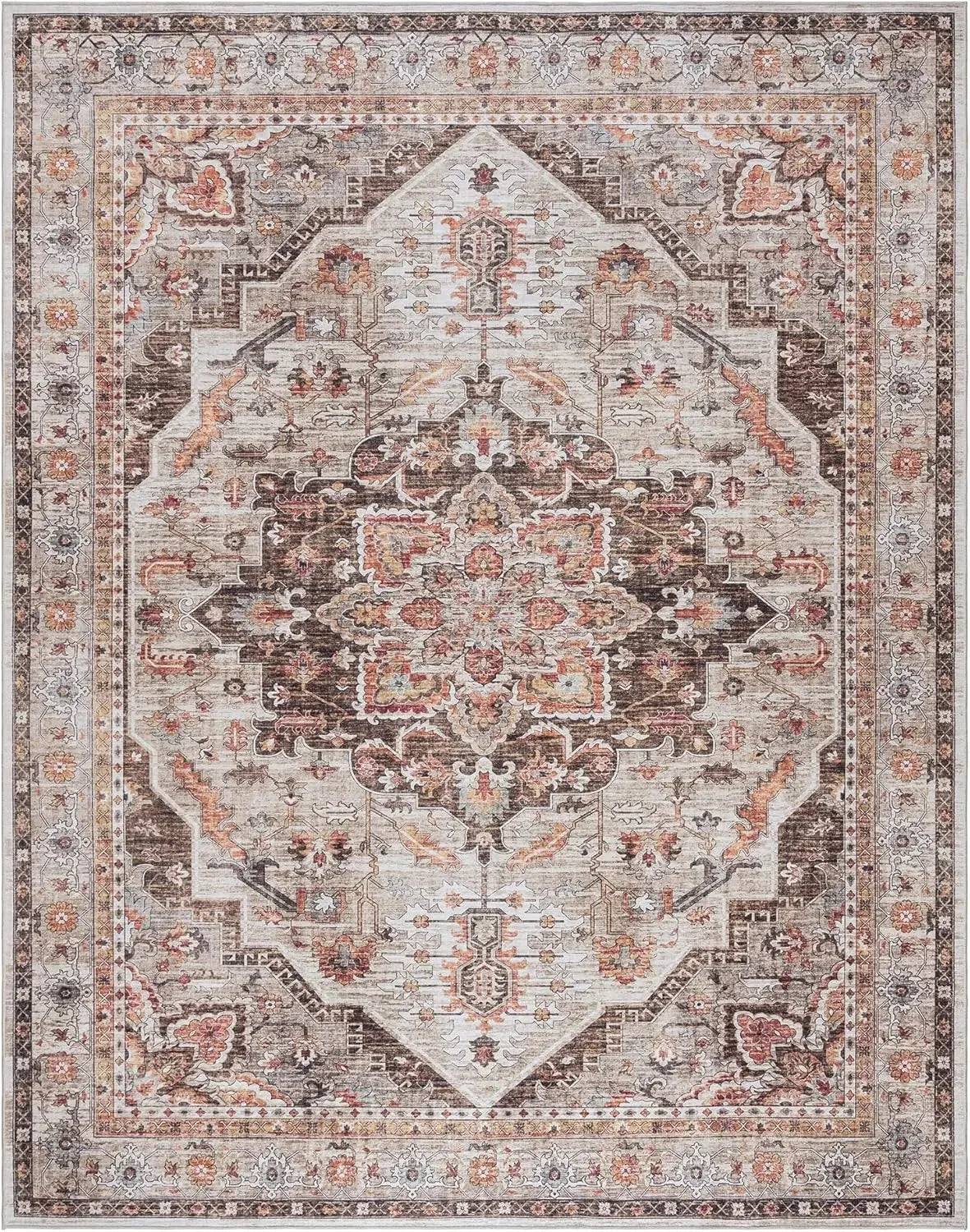 Navak Carpet Exclusive Picks Bohemian Style Loop-Pile Rug - Ultra-Thin, Stain-Resistant, Non-Slip Carpet for Living Room & Office, Soft Floor Mat
