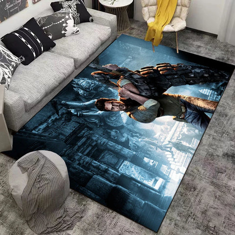 Navak Carpet Game-Uncharted Area Rug,Carpet for Home Living Room Bedroom Sofa Doormat Kitchen Decor,Non-slip Floor Mat Home Accessories