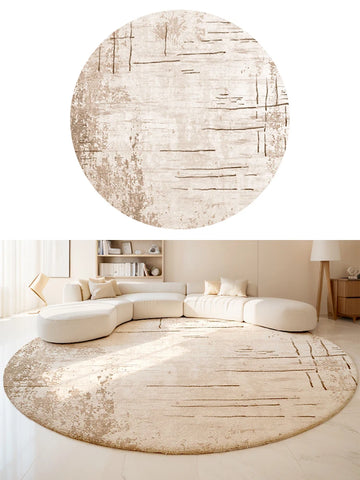 Navak Carpet Nordic Style Bedroom Decor Round Carpet Minimalist Carpets for Living Room Thick Plush Study Floor Mat Fluffy Soft Cloakroom Rug