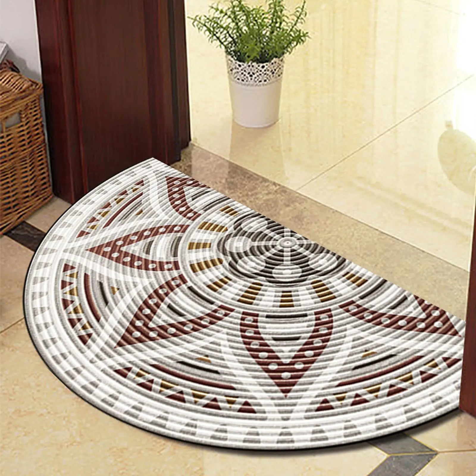 Navak Carpet Exclusive Picks Half Circle Rug Front Personalised Doormats Entrance Door Welcome Indoor Mats Round Outdoor Rug for Entryway Home Decor