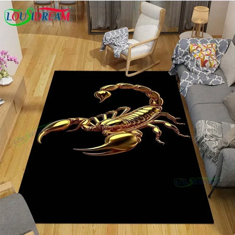Navak Carpet Beautiful Constellation Scorpion Carpet Living Room Bedroom Bedside Mat Fashion Floor Mat Area Rug Door Mat  Bedroom Decoration