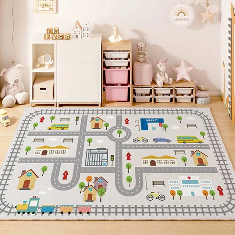 Navak Carpet Exclusive Picks Children's Room Play Area Carpet Living Room Bedroom Children's Car track Digital puzzle game mat Baby play crawl mat