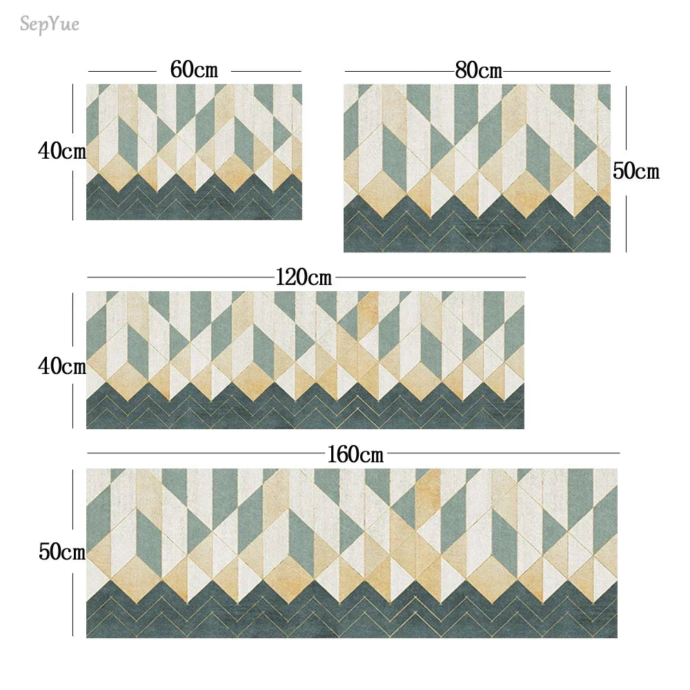 Navak Carpet Kitchen Mat Absorbent Printed Kitchen Rugs Non-slip Area Mat Hallway Long Carpets for Living Room Bedroom Entrance Doormat Bath