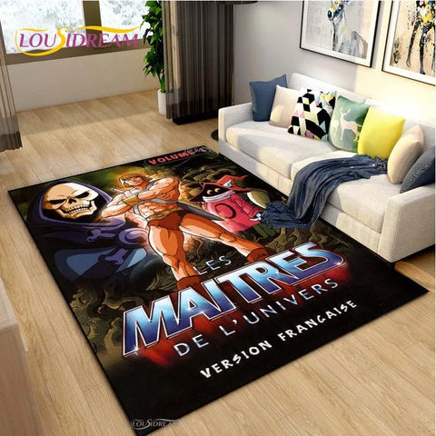 Navak Carpet He-man masters Cartoon Anime Carpet for Living Room Bedroom Yoga Area Rug Kitchen Un-slip Floor Mat decor Alfombra Birthday gift