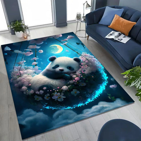 Navak Carpet 27 Style Dream Panda Cute Cartoon Art Rug for Bedroom Living Room Sofa Home Doormat Decor,Large Kid Play Non-slip Floor Mat Gift
