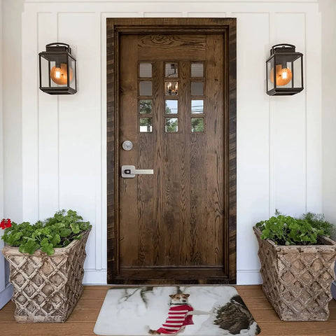 Navak Carpet Area Rug Personalized Doormat with Your Text Photo Logo Picture Non-Slip Customized Welcome Carpet Door Mats for Entrance Decor